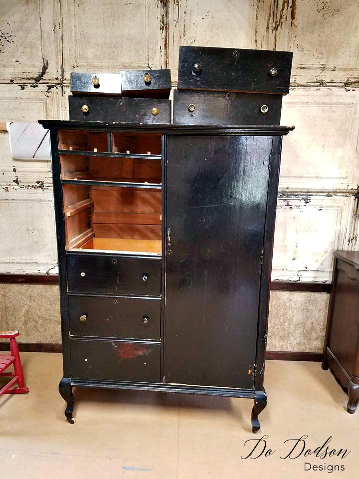Raw Wood Furniture Farmhouse Style Armoire Makover Do Dodson Designs