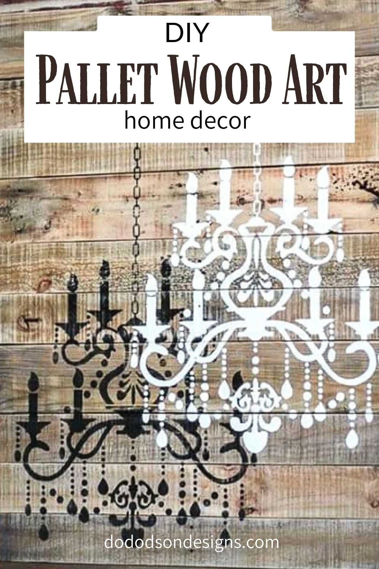 How To DIY Wood Pallet (Chandelier Art Decor)