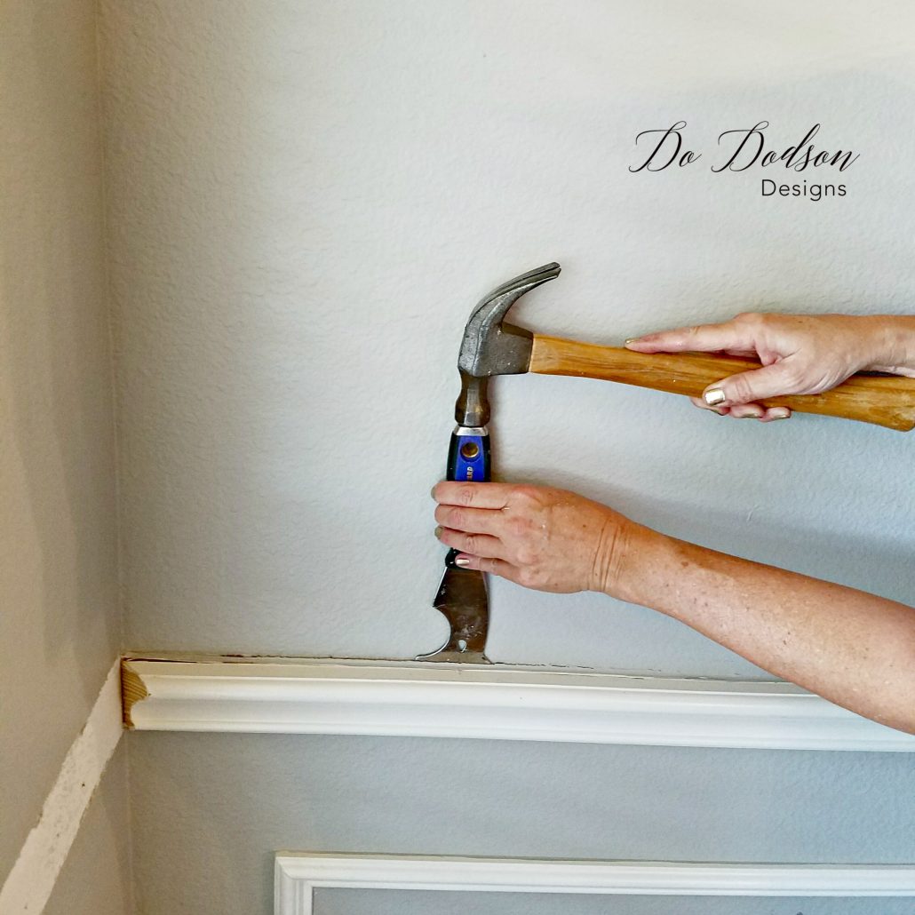 How to remove chair rail molding from a wall.