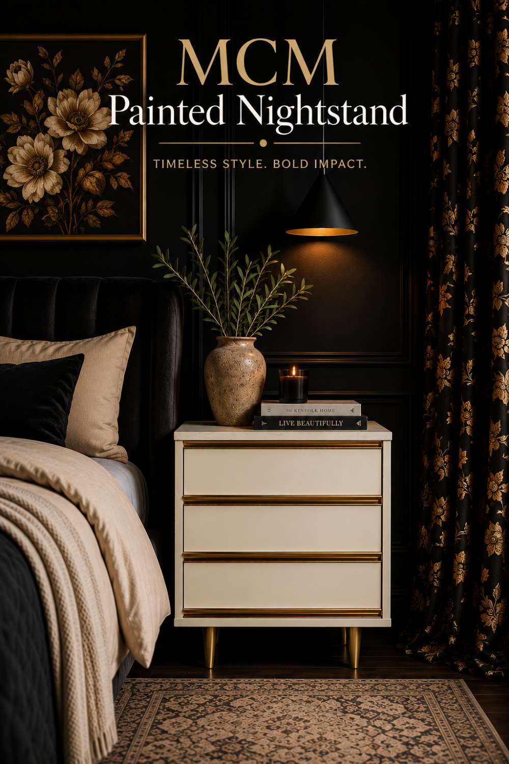 Painted Furniture Makeover Dixie Nightstand (Before And After)