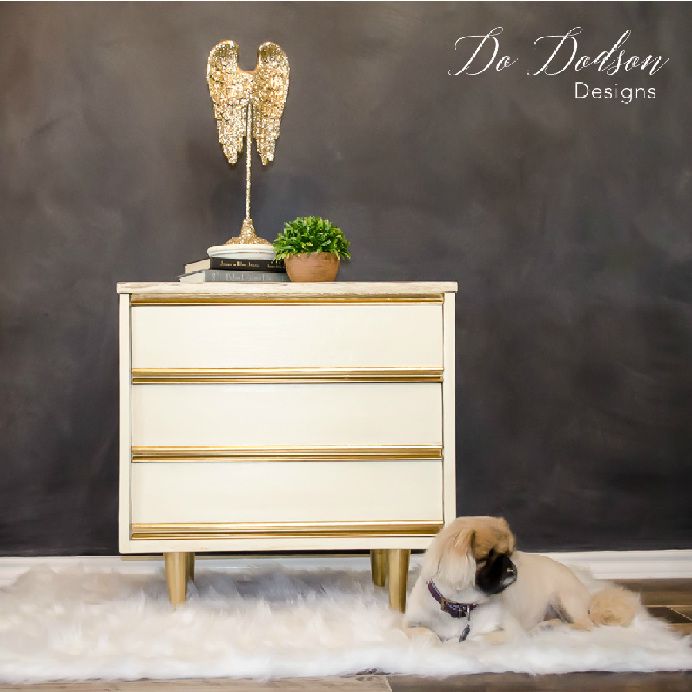 Dixie Nightstand Painted Furniture Makeover  (Before And After)