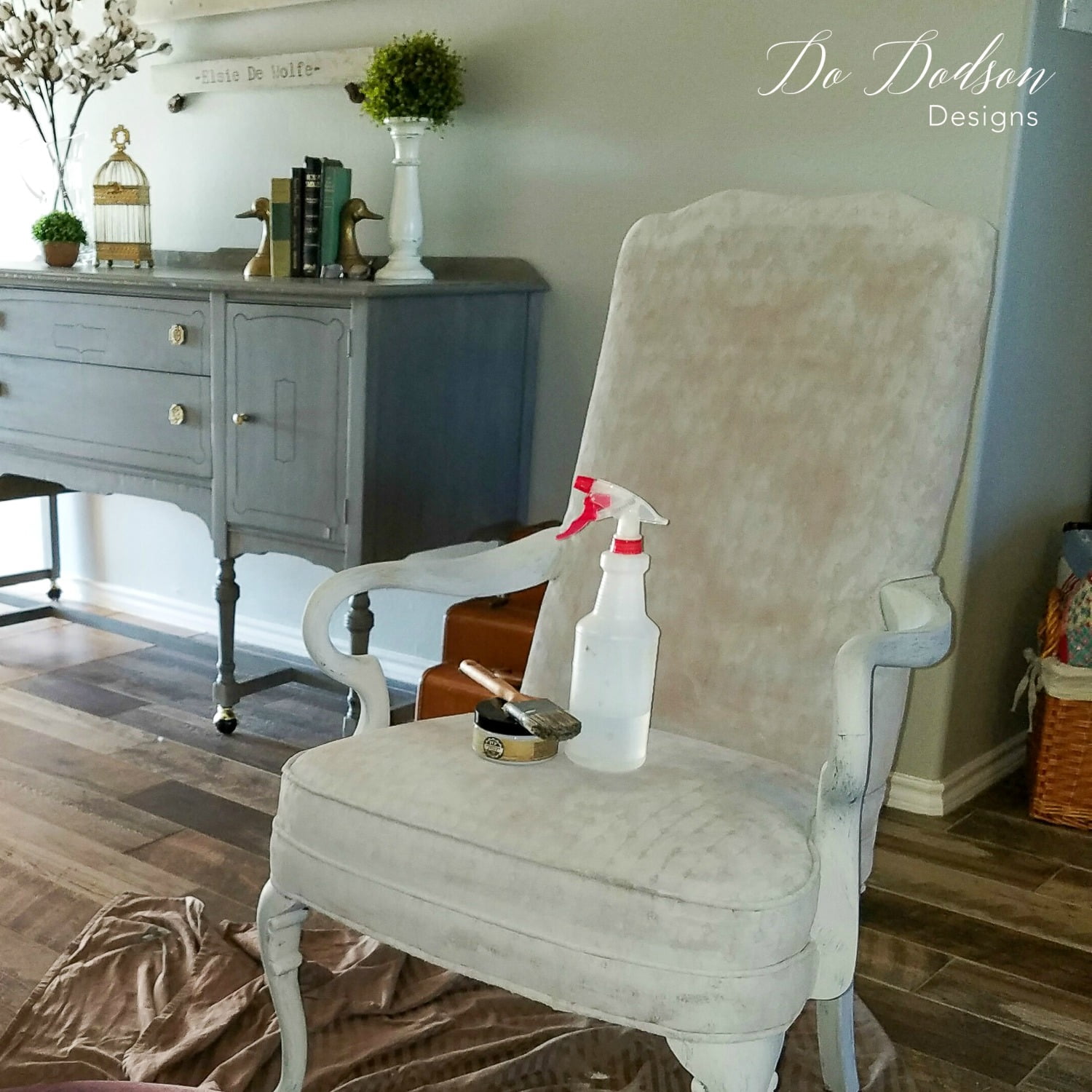 How To Paint Fabric On A Chair The Easy Way Do Dodson Designs