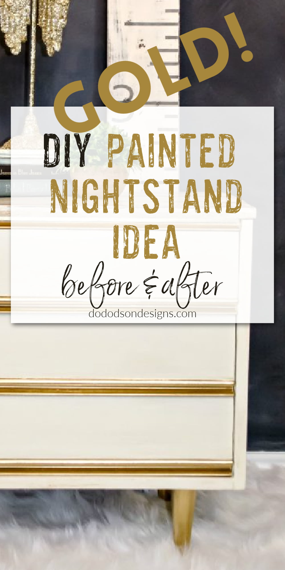 Dixie Nightstand Painted Furniture Makeover  (Before And After)