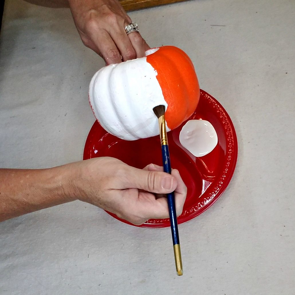 COVER UP THAT ORANGE! Dollar Tree pumpkin I love ya, but the orange has got to go.