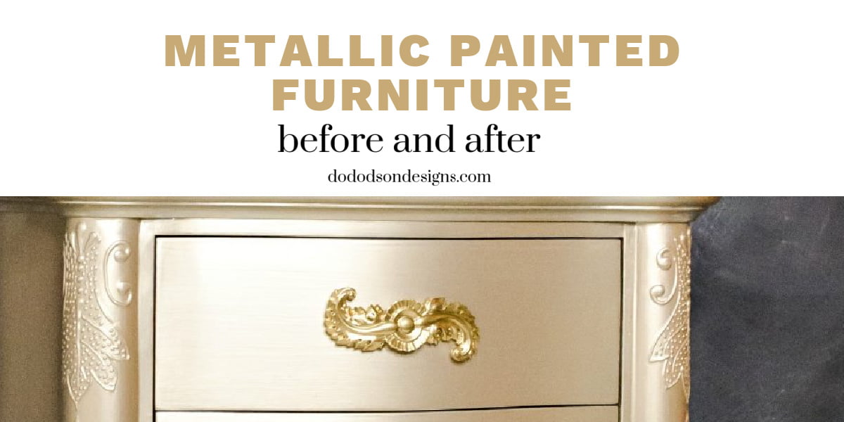 Insane DIY Metallic Painted Furniture Shimmer Finish