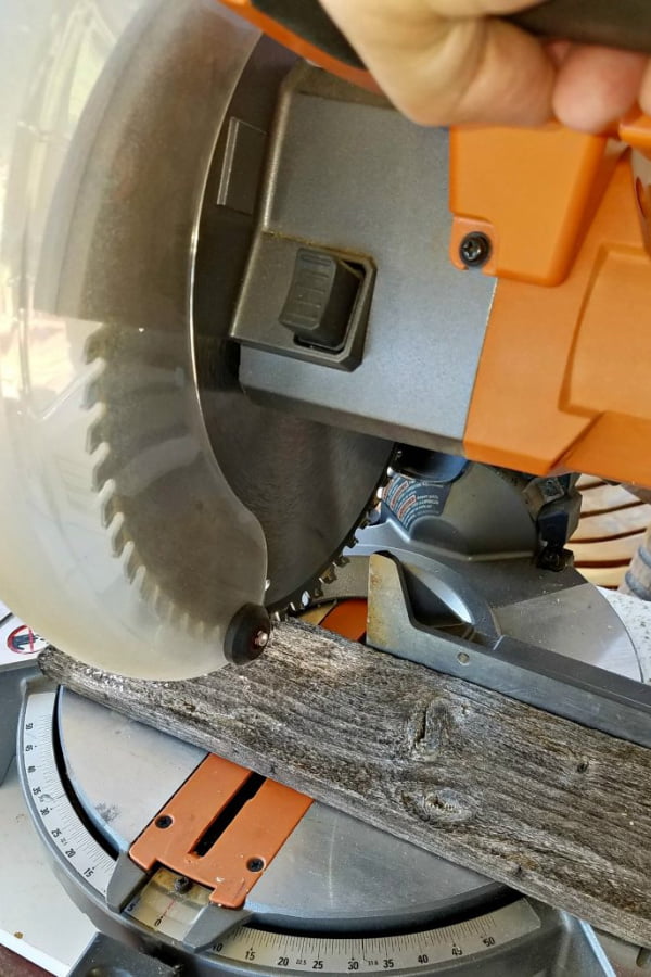 Cut the boards to the sizes you want your pumpkins to be.