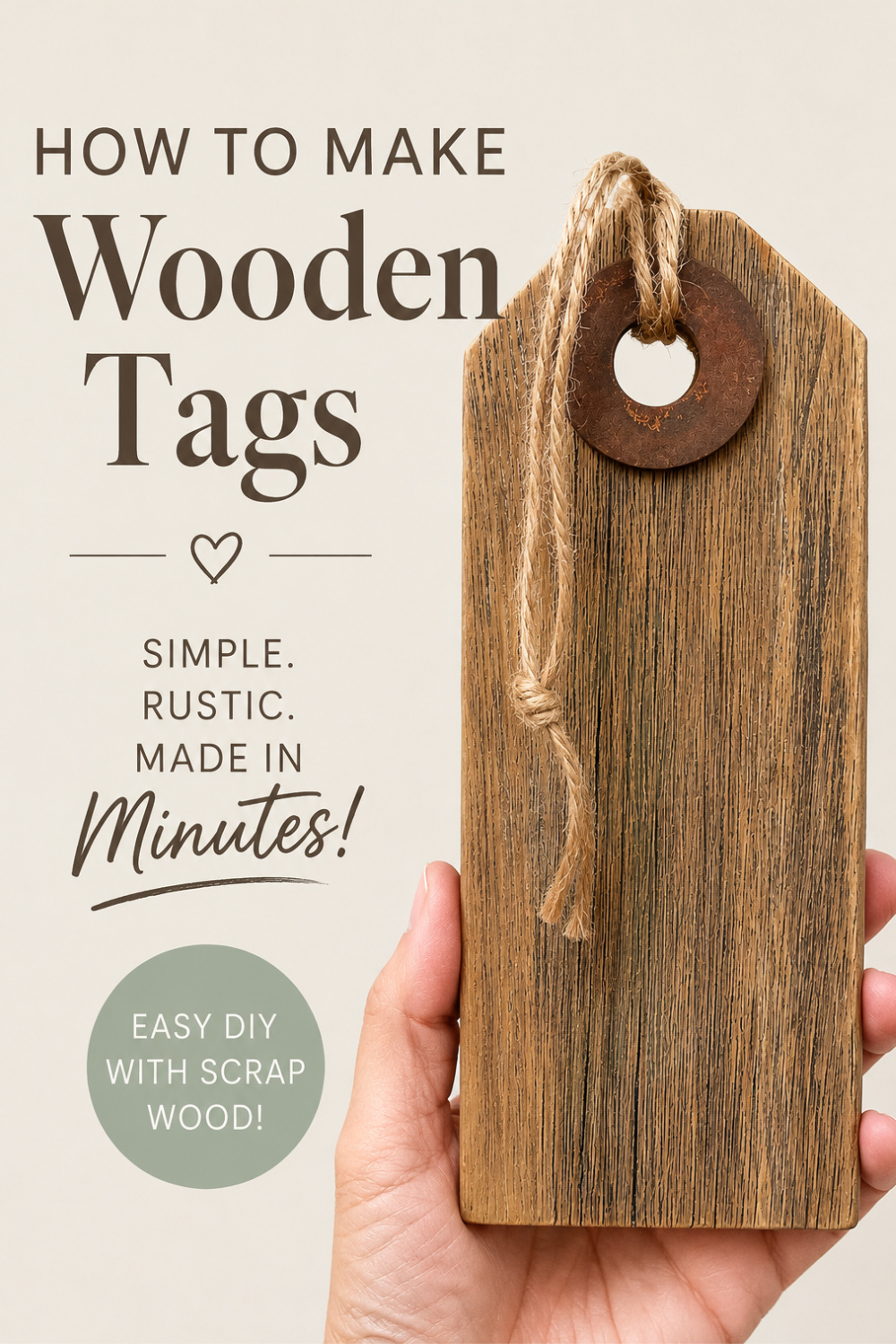 How To Make Wooden Tags In Minutes!