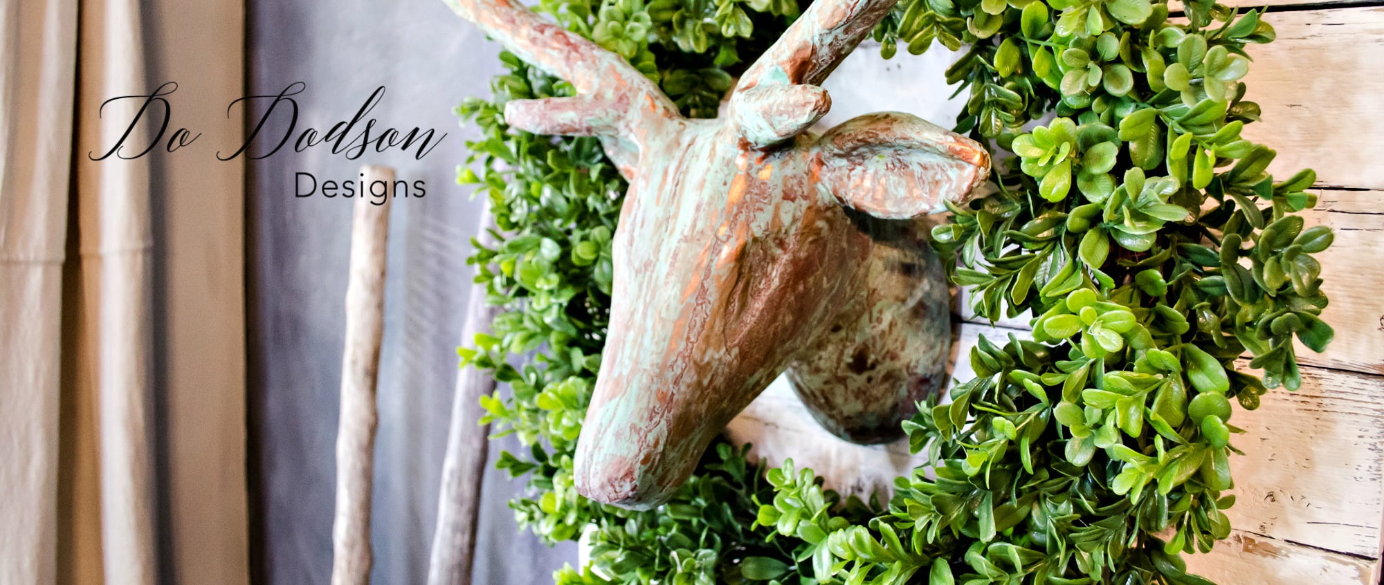 DIY Copper Patina Deer Head Decor