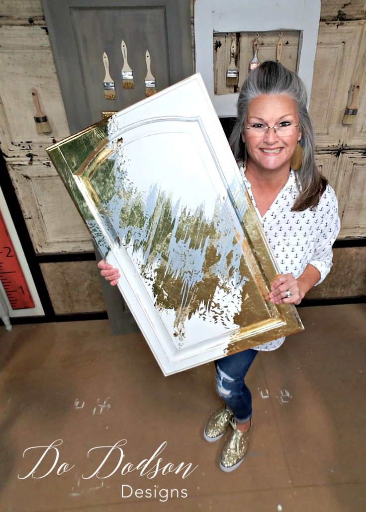 Tutorial AVAILABLE NOW! Artist Gold leaf and silver finish for your furniture and home decor. #dododsondesigns #goldleaf