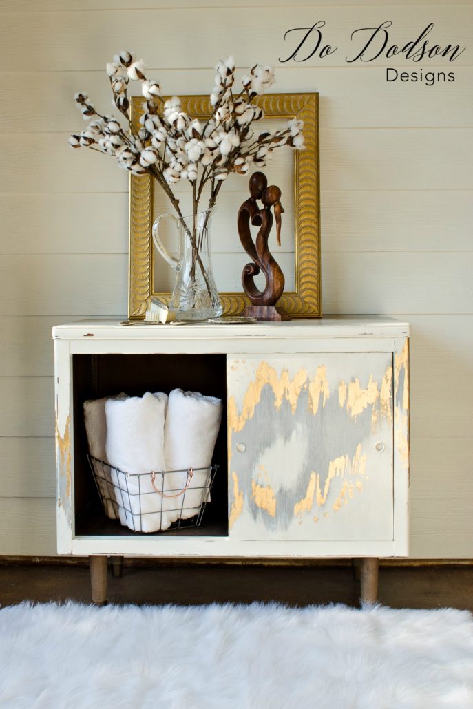 Metallic silver and gold leaf finish for furniture. Gold Leaf Furniture That Will Make You Swoon! #dododsondesigns #goldleaf