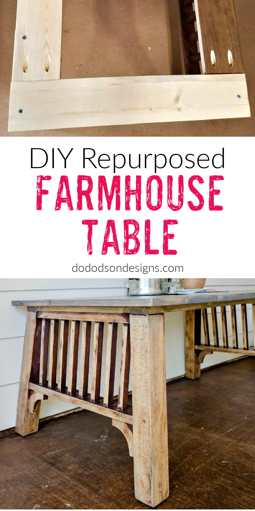 How I Made A DIY Farmhouse Table From Repurposed Curbside Junk