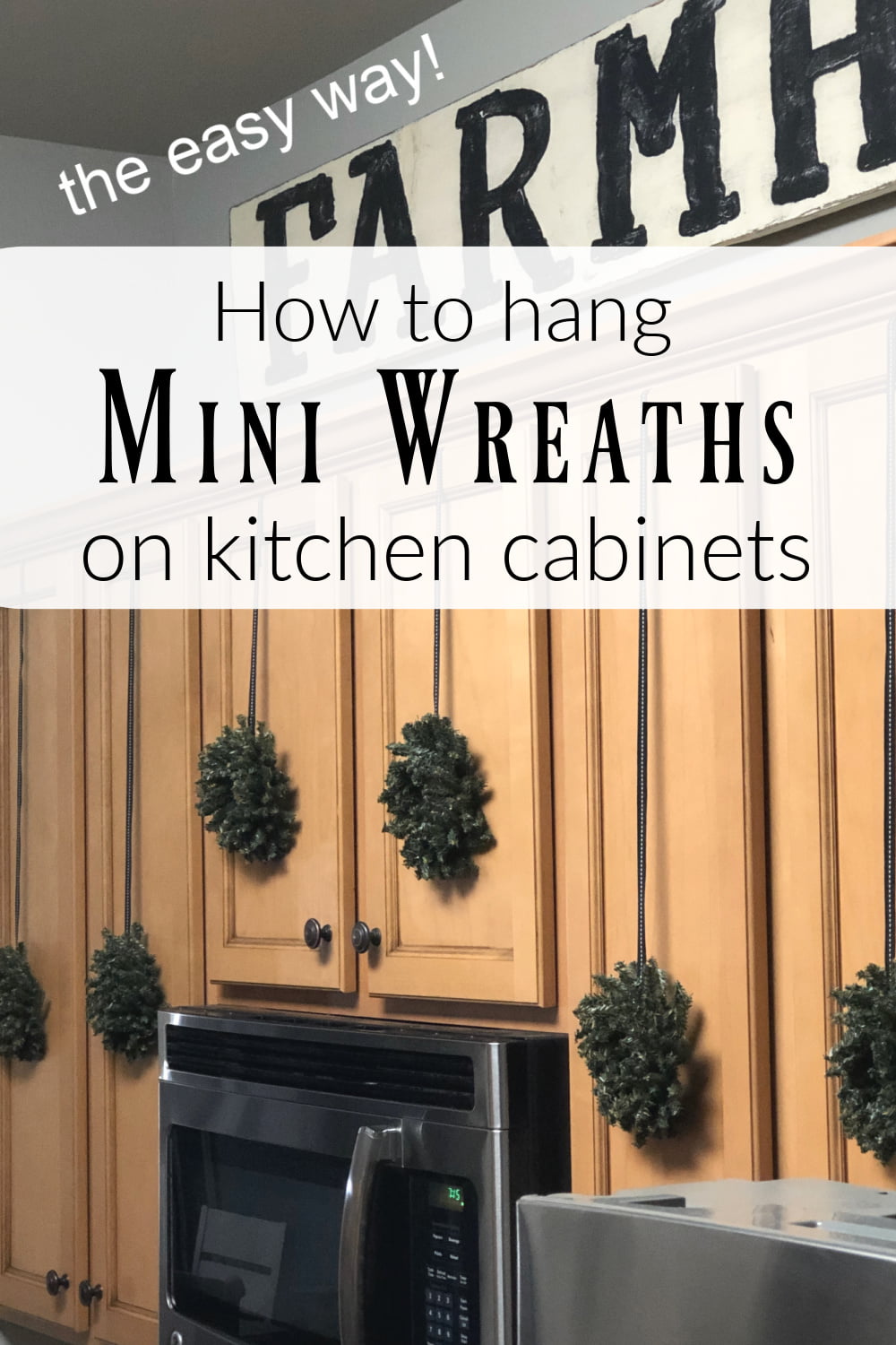 Eye Catching Mini Wreaths That Will Transform Your Holiday Kitchen Cabinets