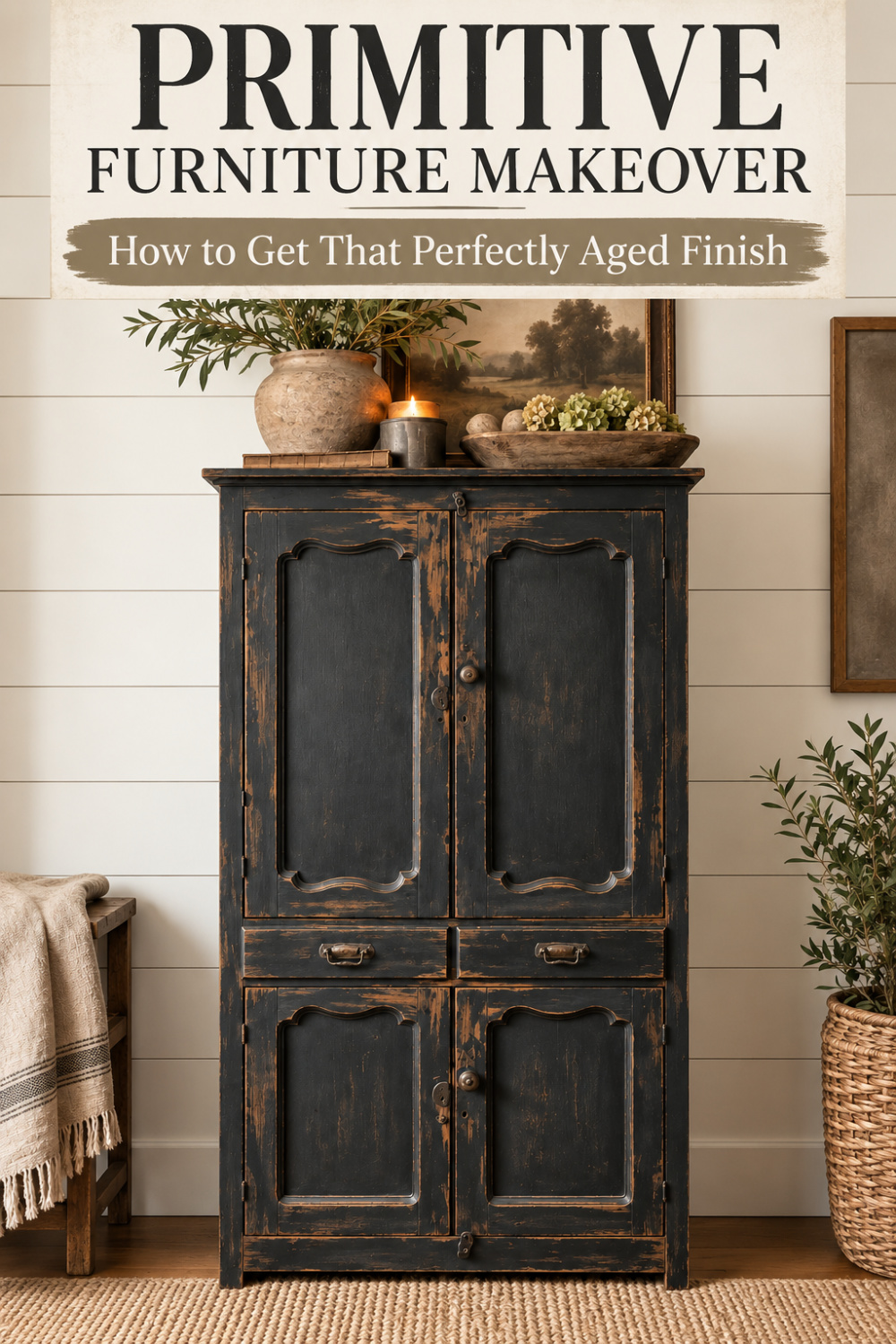 How To Get A Primitive Furniture Finish With Chalk Paint