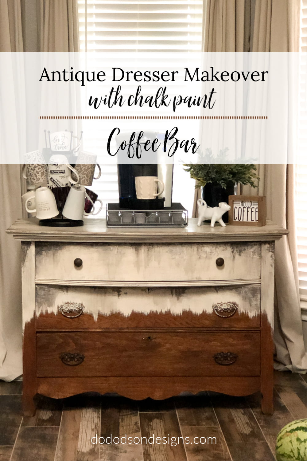 Antique Dresser Edgy Makeover With Paint