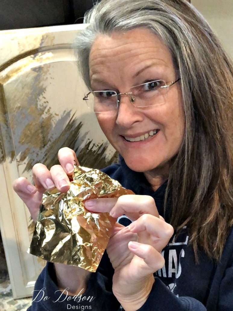 Applying gold leaf on furniture will give you that glam look for an amazing statement piece in your home.