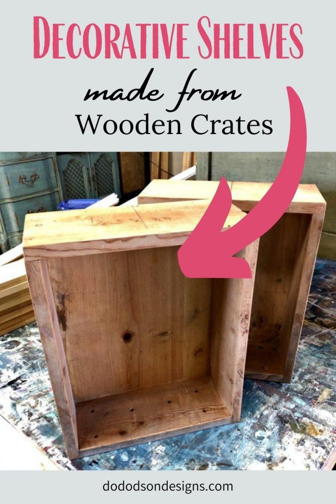 The simplest DIY project ever! I made these decorative shelves from old wooden crates.