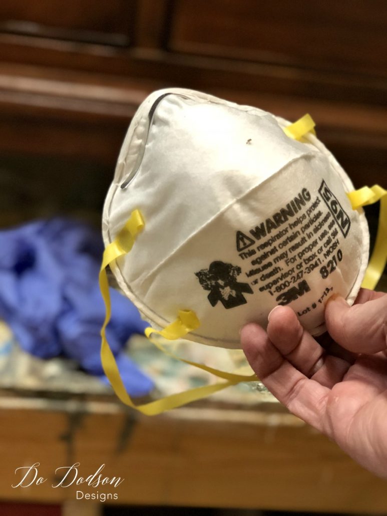 Protective gear is a must! Protect your lungs when you're working with wood.