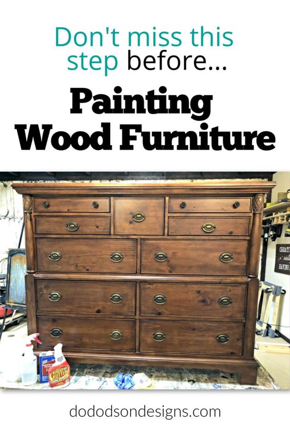 How To Prep Before Painting Wood Furniture