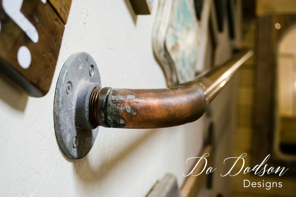 We made a handrail out of copper piping in the stairwell.