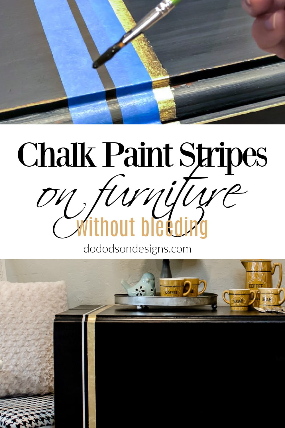 How To Easily Chalk Paint Stripes Without Bleeding