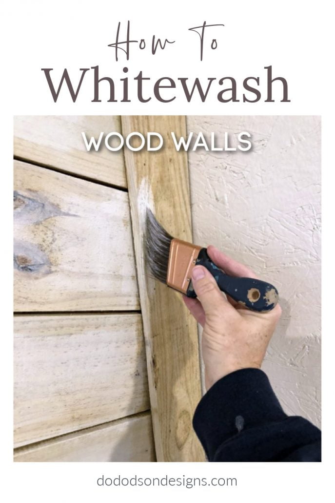 I should have done this a long time ago! Whitewashing my wood walls was so easy. 