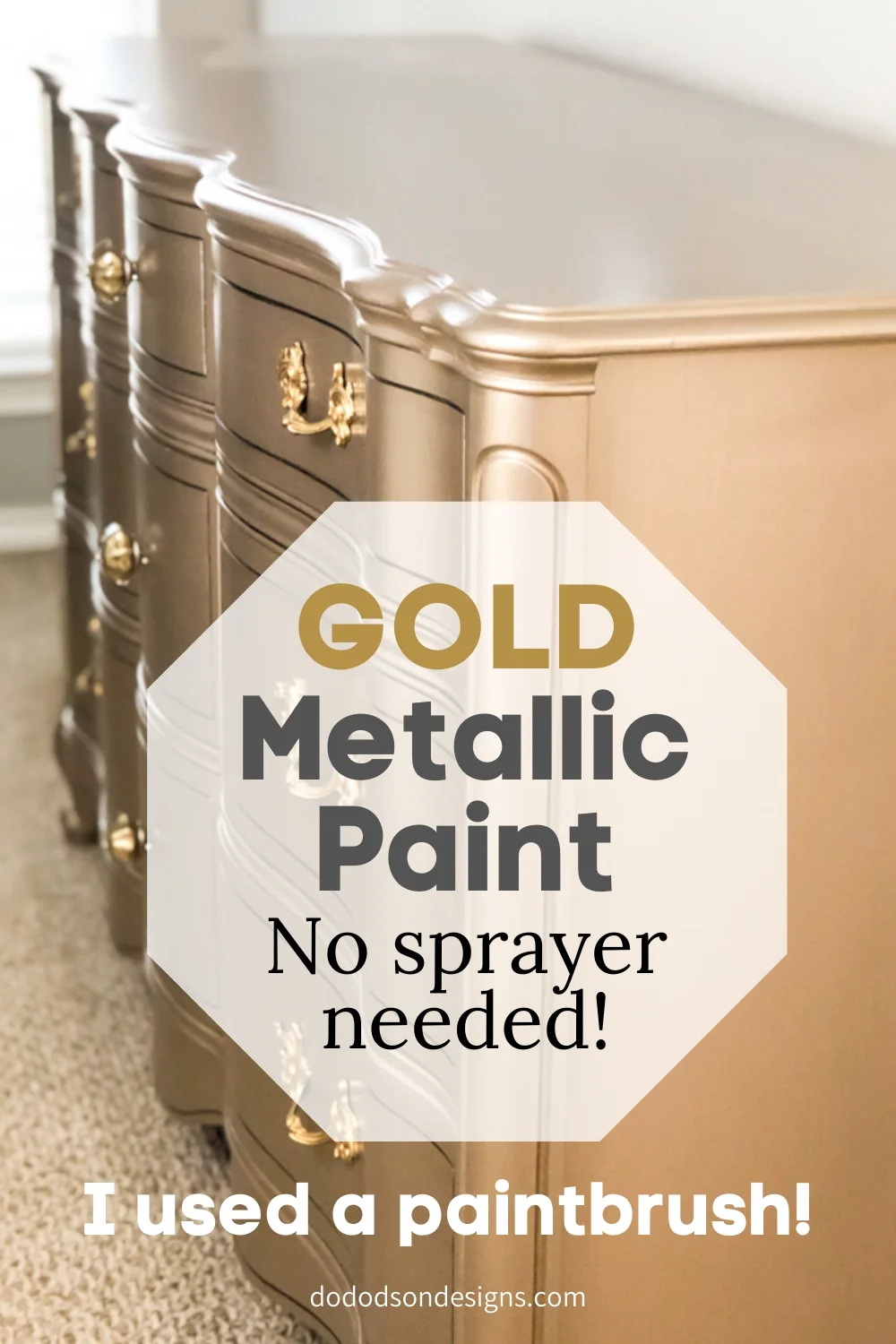 Metallic Paint On Furniture You Can Apply With A Paintbrush