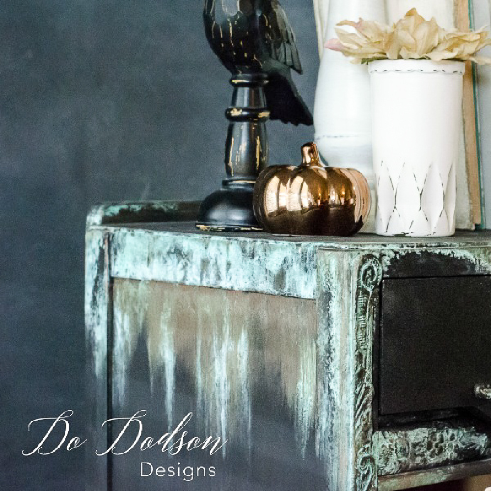 How To Add Copper Patina To Painted Furniture - Do Dodson Designs
