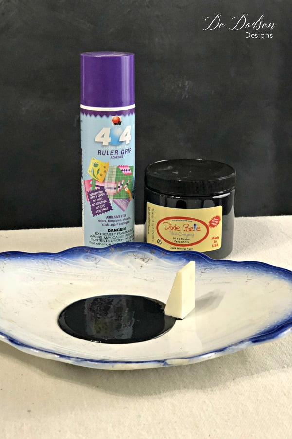 How to paint over tiles is fairly easy when you have the right supplies. I used a makeup sponge to painted over the stencil.