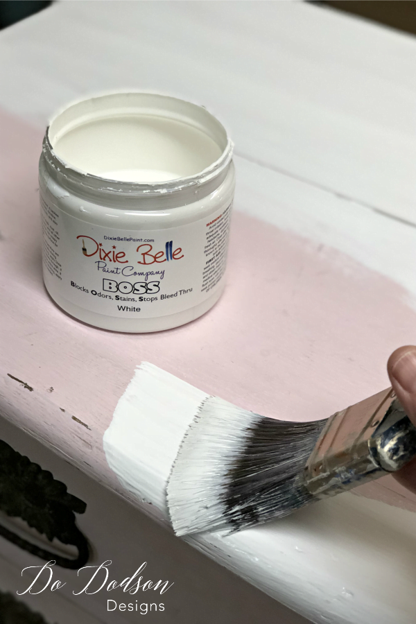 I used BOSS to prevent bleed through on my dresser before painting.