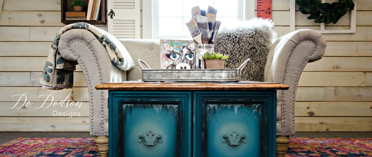 How I Got The Perfect Teal Mixing Furniture Paint Colors