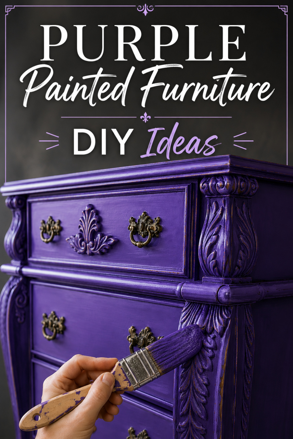 Why I'm Not Scared of Bright Colors (Purple Painted Dresser) Why I'm Not Scared of Bright Colors (Purple Painted Dresser)