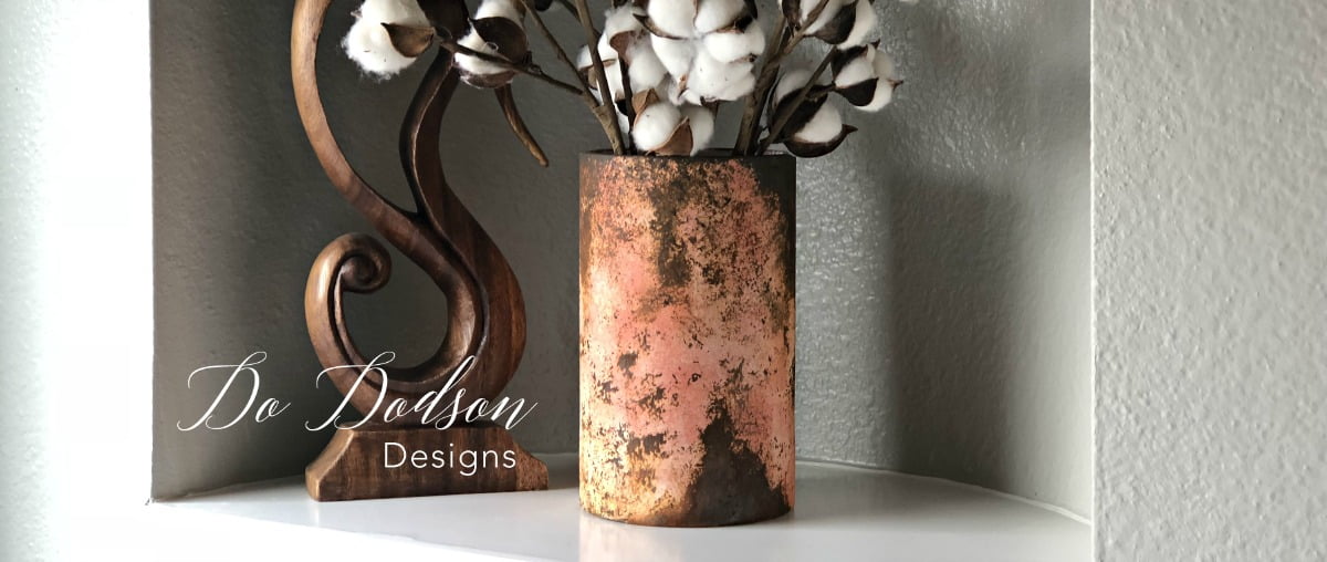 Look What Adding Rust Paint Did To This Glass Vase!