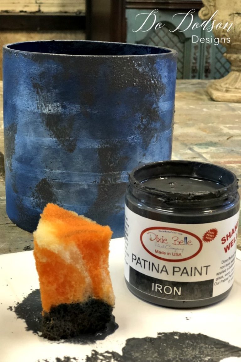 Look What Adding Rust Paint Did To This Glass Vase!