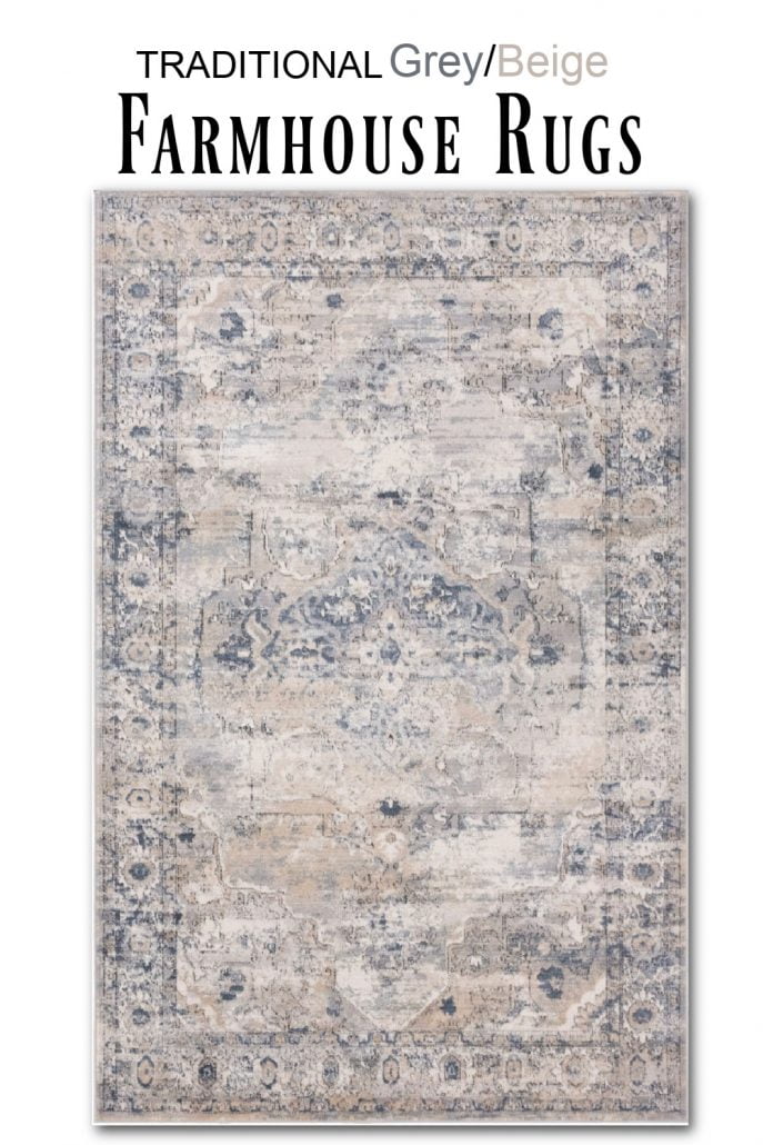 And here is another gorgeous choice if you're a grey/beige lover like me. Neutral colors are always a great choice for noncompeting farmhouse styles. 