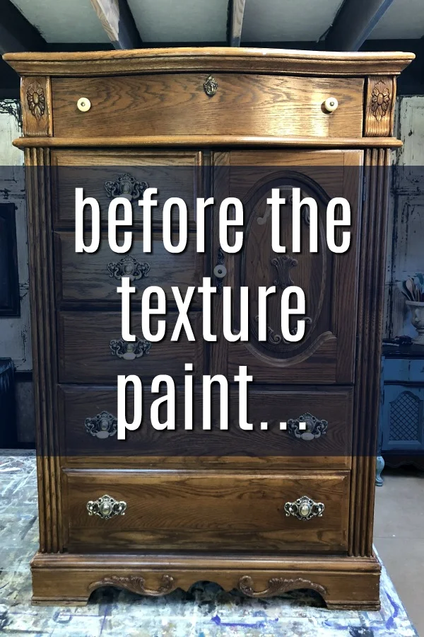 I added a texture medium to my paint and created this amazing look on this dresser. Just added it right into the paint. It was super easy. #dododsondesigns #textured #texturepainting #paintedfurniture #furnituremakeover #furnitureartist