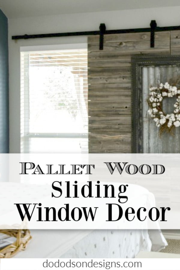 Pallet Wood Sliding Window Decor On A Budget