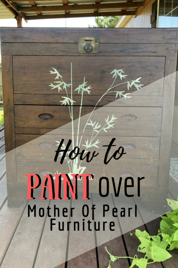 How To Paint Damaged Mother of Pearl Furniture with Rust Paint