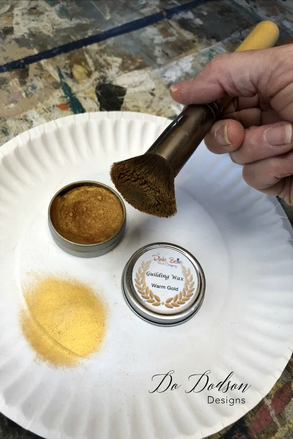 Gilding wax can add beautiful details on your next thrift furniture find.