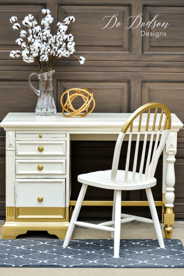 How To Paint Amazing GOLD Dipped Furniture For The Win!