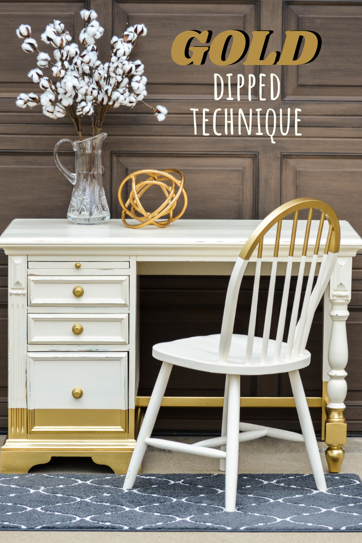 How To Paint Amazing GOLD Dipped Furniture