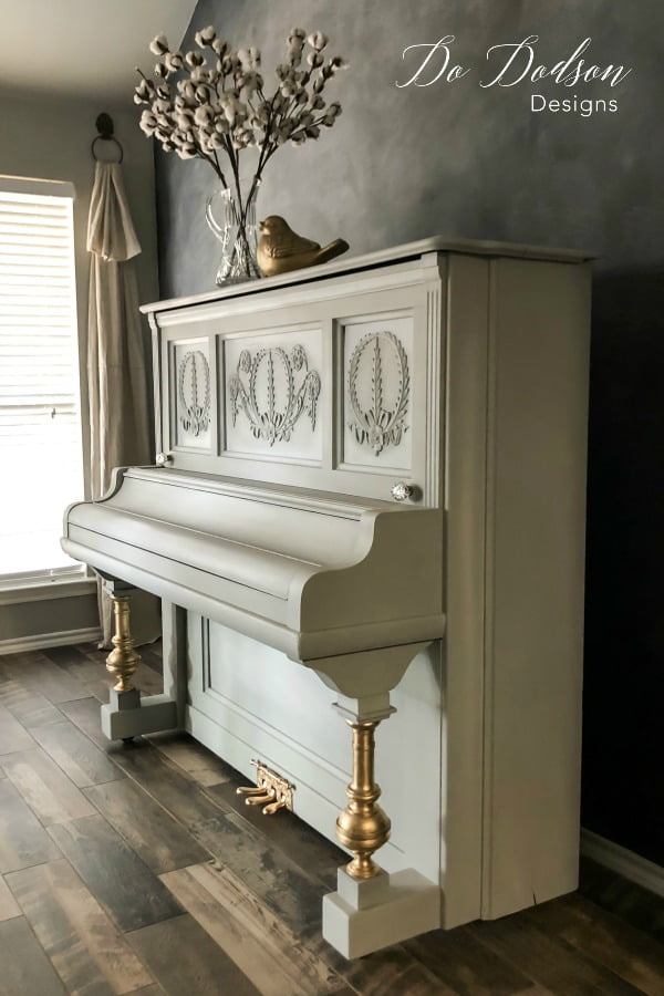 Learning how to paint a piano isn't hard. I used grey chalk paint on this HUGE DIY project and accomplished it in one day.