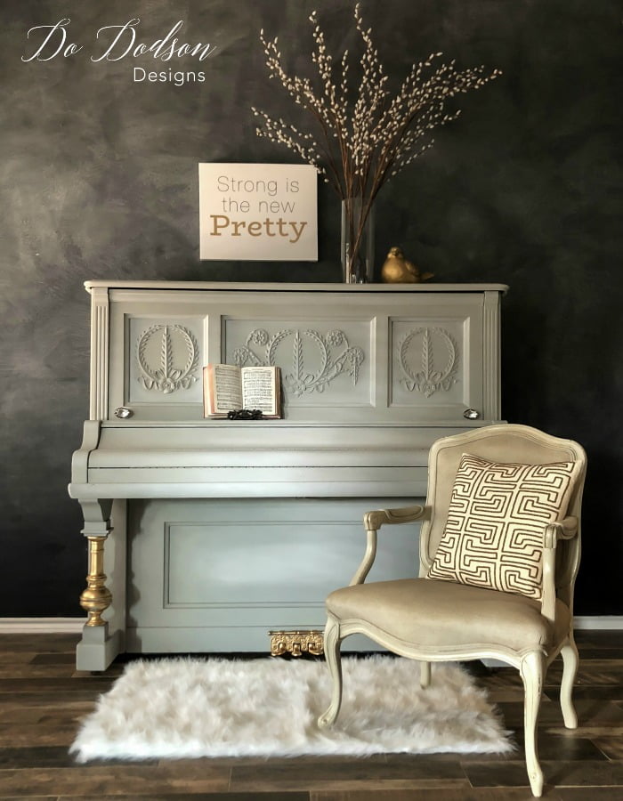 Learning how to paint a piano isn't hard. I used grey chalk paint on this HUGE DIY project and accomplished it in one day.