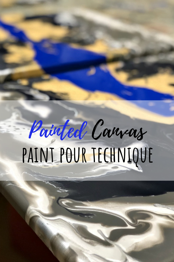 Easy Modern Painted Canvas | Paint Pouring Art