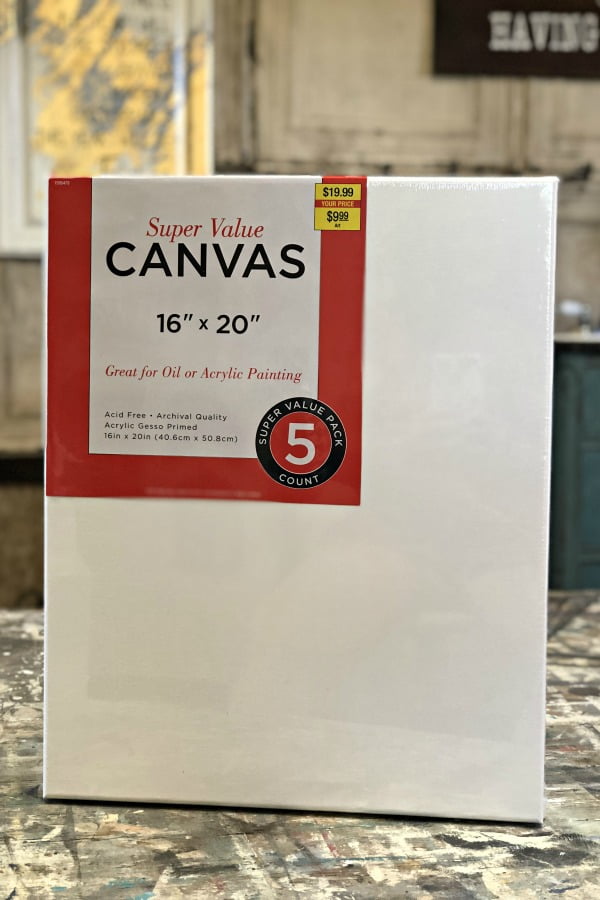 Use a blank canvas for an amazing look with paint with this easy pouring technique.