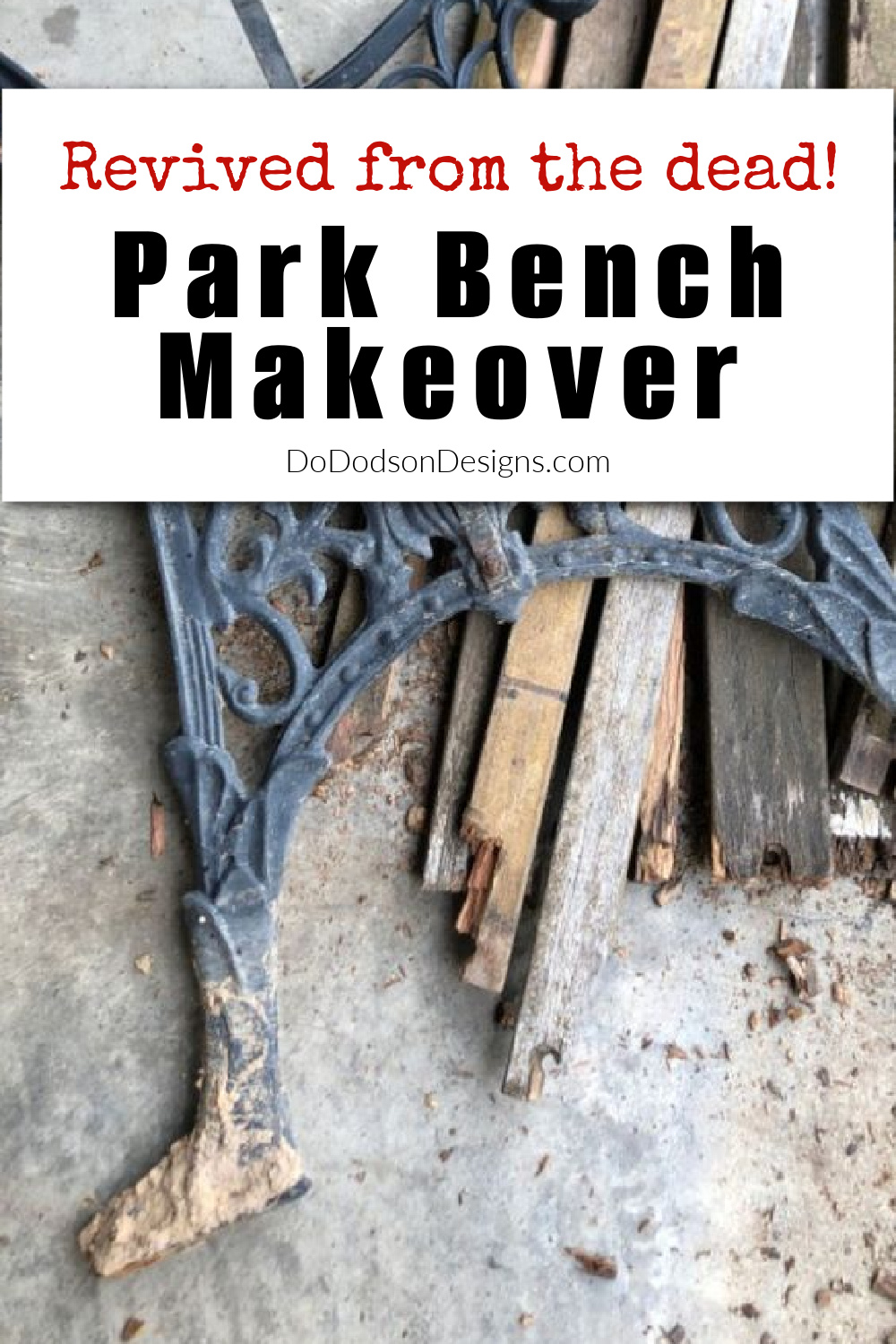 Park Bench Makeover-Upcycling Wrought Iron Outdoor Furniture