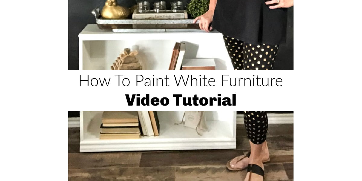 Easy how-to paint wood furniture white without worry of wood tannins bleeding! Watch my FREE video tutorial with step by step instructions.