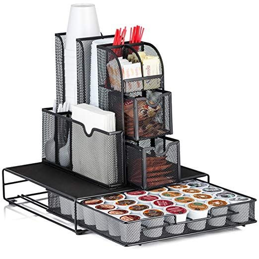 Coffee Organizer gift ideas for women that love all things coffee.