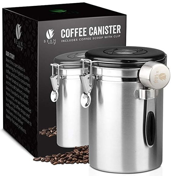 Coffee Bean Canister gift ideas for women that love all things coffee.