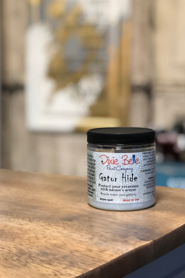 Gator Hide was the perfect top coat for sealing the wax finish I did on the farm table.