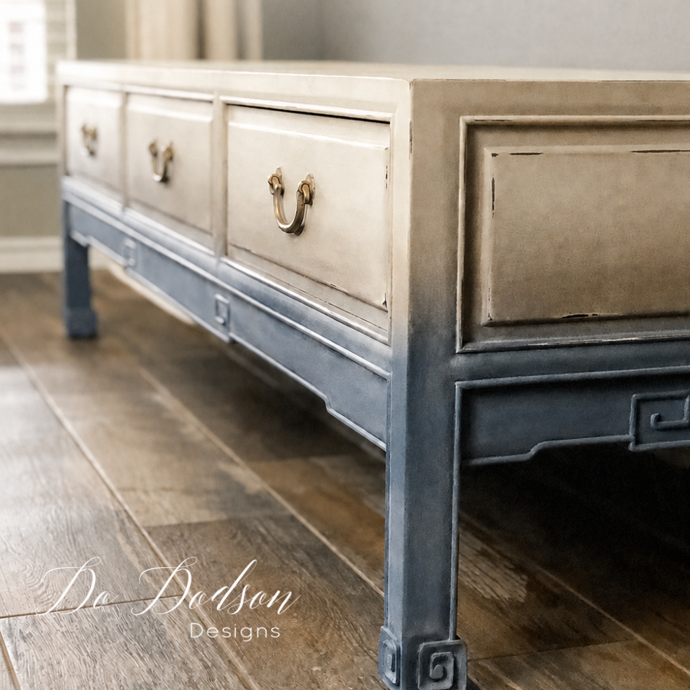 How to Paint Furniture to Look Like Faded Denim